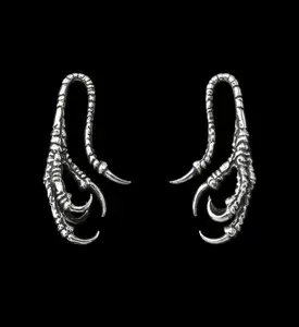 Raven Talons White Brass Ear Weights