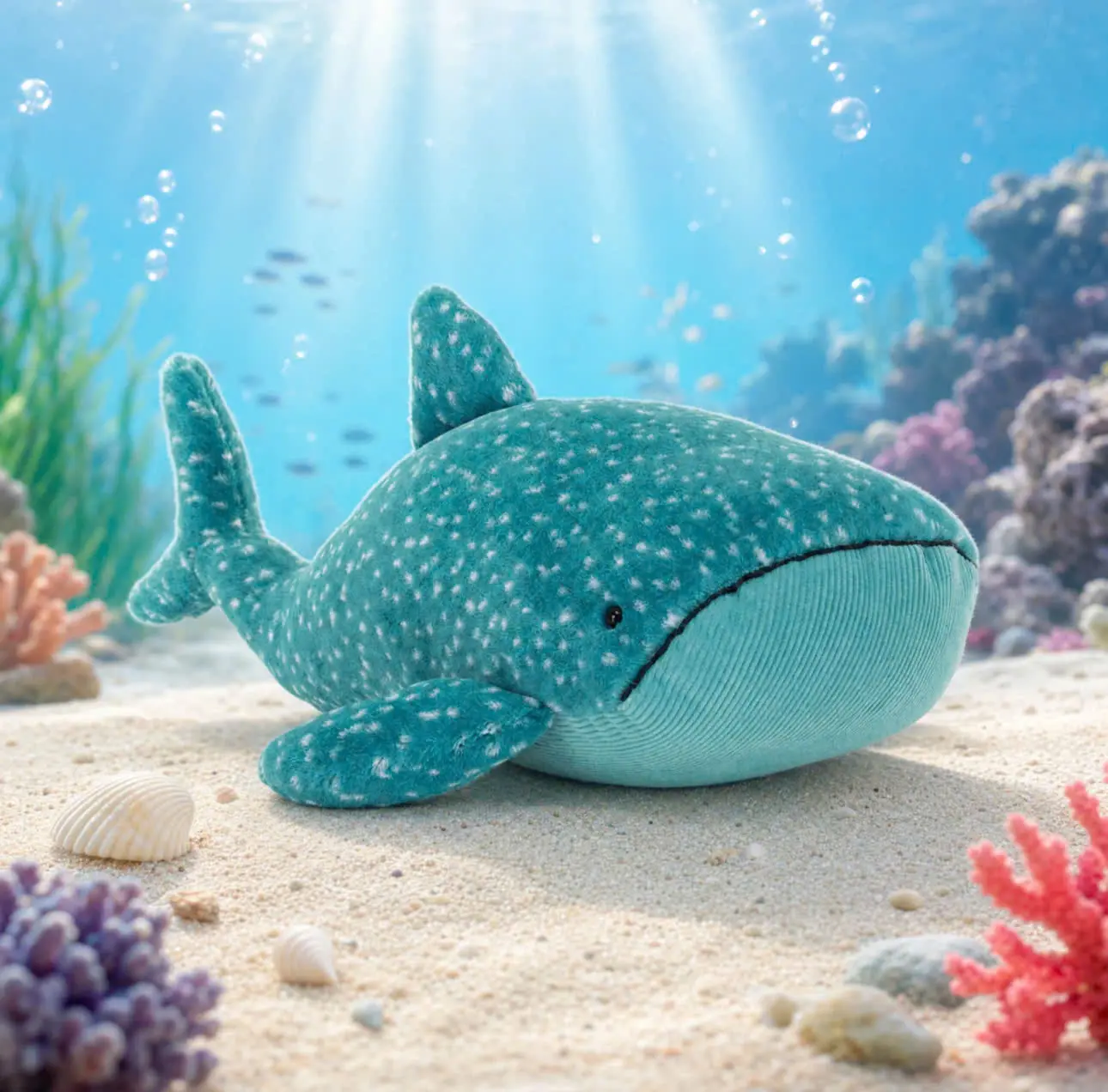 Jellycat Gobfrey Whale Shark , Ultra Soft Ocean Plush Toy , Cute Sea Animal Gift for Kids & Adults
