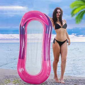 Large Inflatable Recliner, Portable Water Fun Floating Lounger, Beach Floating Bed for Outdoor Use