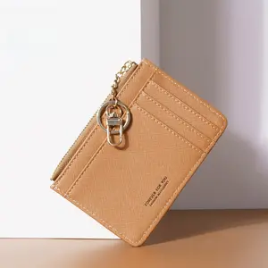 Women's Ultra-Thin Zip Closure Wallet - Credit Card Organizer, Business Card Holder, Compact, Portable, Anti-Theft for Travel, Everyday Use