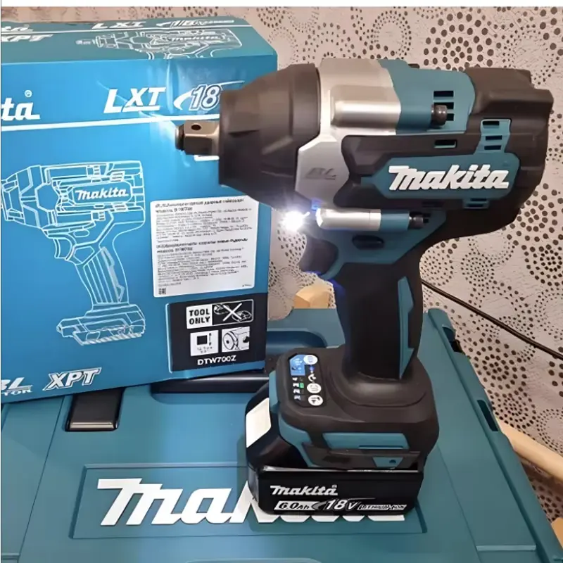 Makita DTW700 Electric Wrench 700N.M Brushless Cordless Impact Wrench Screwdriver Large Torque Auto Repair Power Tools