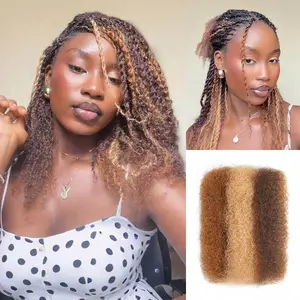 QVR #P4/30/27 Color Afro Kinky Bulk Human Hair For Braiding Dreadlock Hair