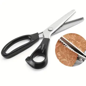Zig Zag Pinking Shears, Comfort Grip Professional Fabric Scissors, DIY Craft Sewing Dressmaking Decorative Edge Cutting Tools