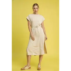 Umgee Side Slit Short Sleeve Midi Tee Dress