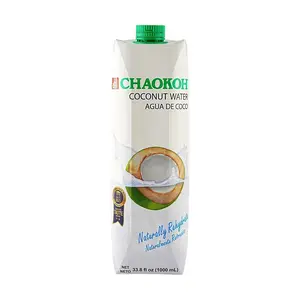 CHAOKOH 100% Natural Coconut Water 1L - Zero Sugar, Zero Fat, Low Calorie, Refreshing Tropical Drink
