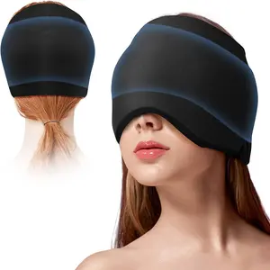 Migraine Ice Head Wrap Headache Relief Hat for Migraine with Cold & Hot Therapy Flexible Ice Head Wrap for Puffy Eyes Cold Compress Headache Relief Cap for Tension Sinus & Stress Comfort Gel