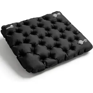 Inflatable Seat Cushion, Lightweight Camping Air Sitting Pad with Repair Cloths, Waterproof Air Cushion, Portable Air Seat Cushion for Climbing Hiking Office Airplane Car Stadium Seat