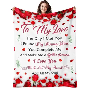 Gifts for Her Wife Girlfriend - to My Love Blanket - Anniversary Romantic Gift for Women - I Love You Gifts for Her - Wife Girlfriend Birthday Gift Ideas - Christmas & Valentines