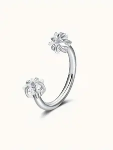 1-2pc Five-Pointed Sta Horseshoe Nose Ring | Stainless Steel Internal Thread, 8mm, Boho Style, 18K Golden Plated, Suitable for Nose, Cartilage, Tragus, Helix Piercings, Lip Hoops, Ideal for Daily Wear and Christmas Gifts, Helix Piercing Jewelry