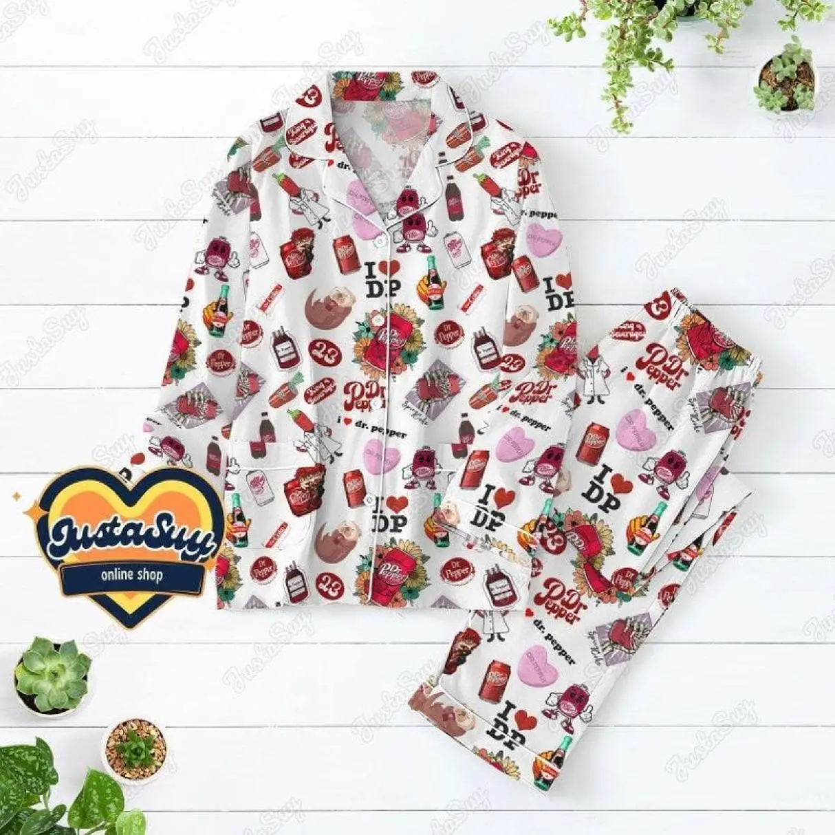 Dr Pepper Pajamas Set, Dr Pepper Shirt, Dr Pepper Pajamas, Dr Pepper Gift, Soda Lover Shirt, Soda Pajamas Set, Drinking Lover