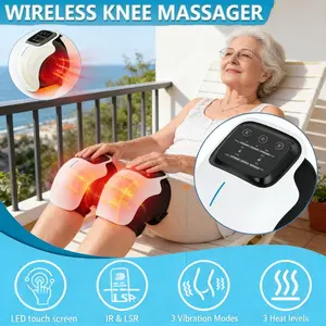 Portable Heated Knee Massager with LED Touchscreen, Multiple Vibration Modes, 3 Heat Levels, Ergonomic Design, Ideal New Year Gift