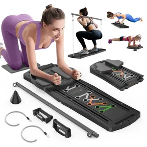 RELIFE REBUILD YOUR LIFE 7-in-1 Pilates Reformer Board, Ab & Core Workout Machine, Foldable Home Pilates Reformer Full Body Training, 330LBS Capacity