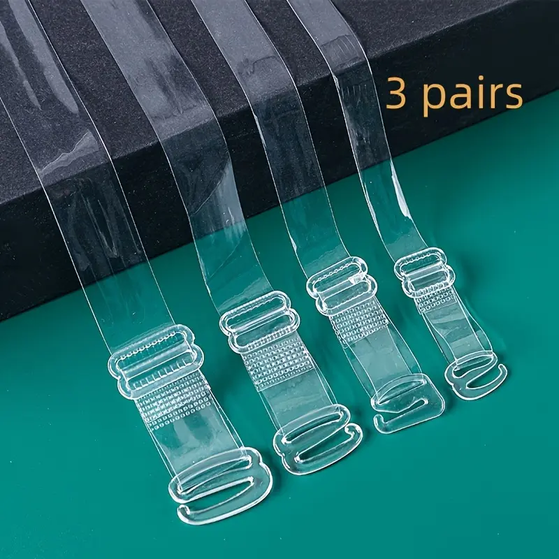3 Pairs of Transparent Bra Shoulder Straps, Invisible Adjustable Underwear Straps, Women's Underwear and Underwear Accessories Womenswear Bridal