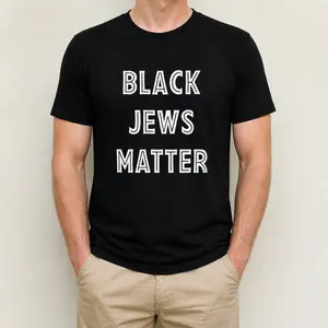 "Black Jews Matter Hebrews Of Zion" Graphic T-Shirt - Faith-Based Heritage Statement Top - Bold Cultural Aesthetic Apparel - Soft Breathable Graphic Shirt - Unique Professional Detail Crew Neck Tee