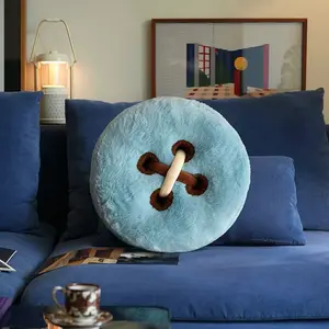 Adult Button Pattern Pillow Cushion Home Decoration Bedroom Sofa Bedside Soft Outfit Fabric Lumbar Support Soft Padded Cushion
