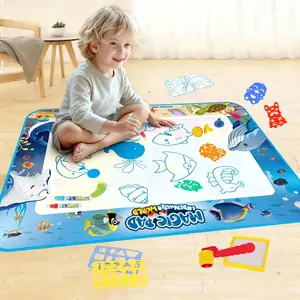 Magic Watercolor Canvas Magic Color Graffiti Blanket, Large Absorbent Painting Pad with Magic Water Pen, Kids Art Toy Gift for Boys Girls, Watercolor Paint Book, Watercolor Workbooks