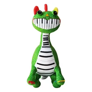 Garten of Banban 2‑Pcs Monster  Set, Colorful Mr. Kaboom & Piano‑Teeth Dinosaur Stuffed Toys Plush