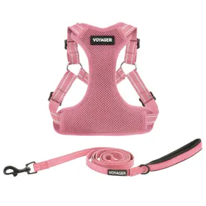 Voyager Step-In Flex Dog Harness and Leash Set with Air Mesh - Flexible Breathable No Pull Combo for Small Medium Large Dogs | Complete Walking Kit by Best Pet Supplies