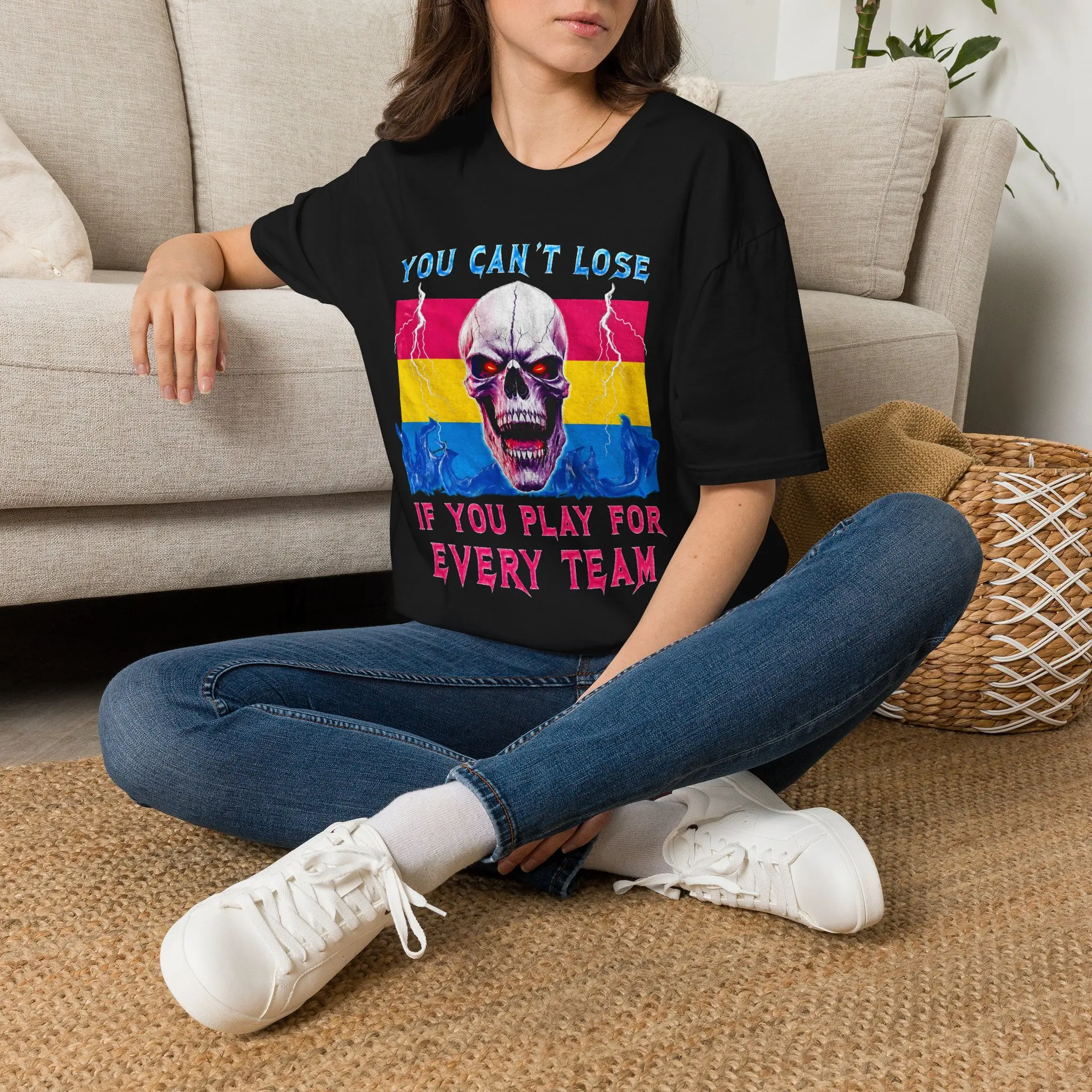 Funny Pride Month Skeleton Shirt, LGBTQ Pride Tee, Rainbow Skeleton T-Shirt, Pride Parade Gift, LGBTQ Support Apparel