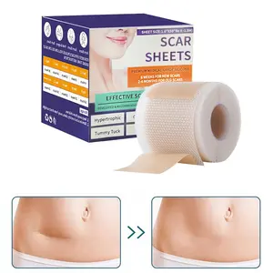 Silicone Scar Sheets(1.6"X 59" Roll-1.5M), Silicone Scar Repair Cream, Silicone Scar Tape, Silicone Scar Strips, Professional Scar Removal Sheets for C-Section, Acne, Buruns & Keloids, Suitable for All Skin Tayes
