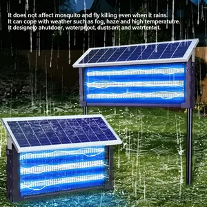 High Efficiency Outdoor Pest Control Mosquito Zapper High Voltage Electric Insect Killer with 2 Modes 3 Placement Styles IP56 Waterproof Metal Shell for Home Garden Portable Solar Powered Bug Zapper High Voltage Mosquito Trap w