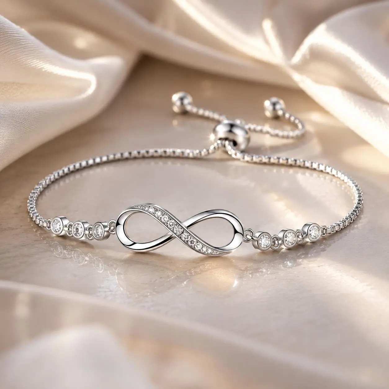 Infinity Love Bracelets for Women, Infinity Gifts for Women Mom, Valentines Day Birthday Jewelry Gifts for Her Girls Girlfriend Mom Wife from Daughter Son