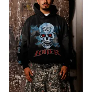Loiter X WWE Stone Cold Premium Hoodie Vintage Black Loiter X WWE Stone Cold Premium Hoodie Vintage Black