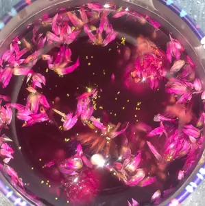 flower me purple candle