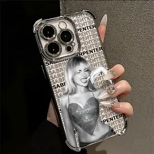 Art Singer Sabrinas Carpenters Phone Case Suitable for iPhone 17 16e 16 15 14 13 12 11 Mini Pro Max Air X XR XSMAX 8 7 Plus Anti Fall Transparent Soft Back Cover