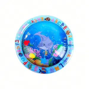 Children Training Water Mat, Thick PVC Crawling Training Pad, Anti-Slip Inflatable Water Mat, Multi-Sensorial Enlightenment Game Mat, Water Play Mat