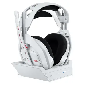 Logitech G Astro A50 Multi-Platform Wireless Gaming Headset + Base Station for PS5/Xbox/PC: PLAYSYNC Audio Switcher, <16bit/48kHz (Console), <24bit/48kHz (PC), 24hr Battery, 2.4GHz & BT - White