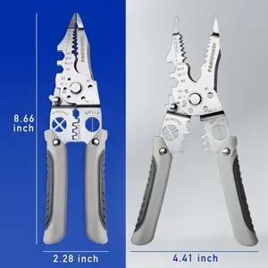 Heavy-Duty Multi-Purpose 9 in 1 Wire Tool, Adjustable AWG 6-16 Stripper Cutter Crimper with Premium Craftsmanship