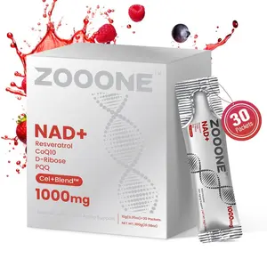 [Flash Sales] ZOOONE NAD+ Berry Flavor Drink Mix 1000mg for Skin Aging Energy & Focus Support 30 Pack US Healthcare Beverage with Resveratrol CoQ10 D-Ribose PQQ-Z2