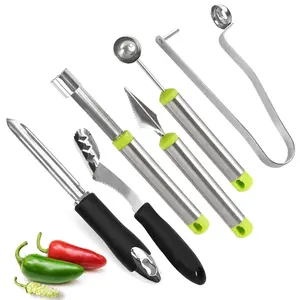 6 PCS De -nuclear -device Stainless Steel Device Fruit and Vegetables, Vegetables, Nuclear Gourds, Nuclear Peppers Peppers, Nuclear Device, Apple Device Cherry, Nuclear Device Jujube and Tomato Nuclear Device