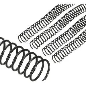 22mm(7/8") Plastic Spiral Binding Coils, 20 Pcs, 190 Sheet Capacity, 3:1 Pitch for Binding Paper Sheets, Black