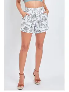 Floral Gauze Shorts
