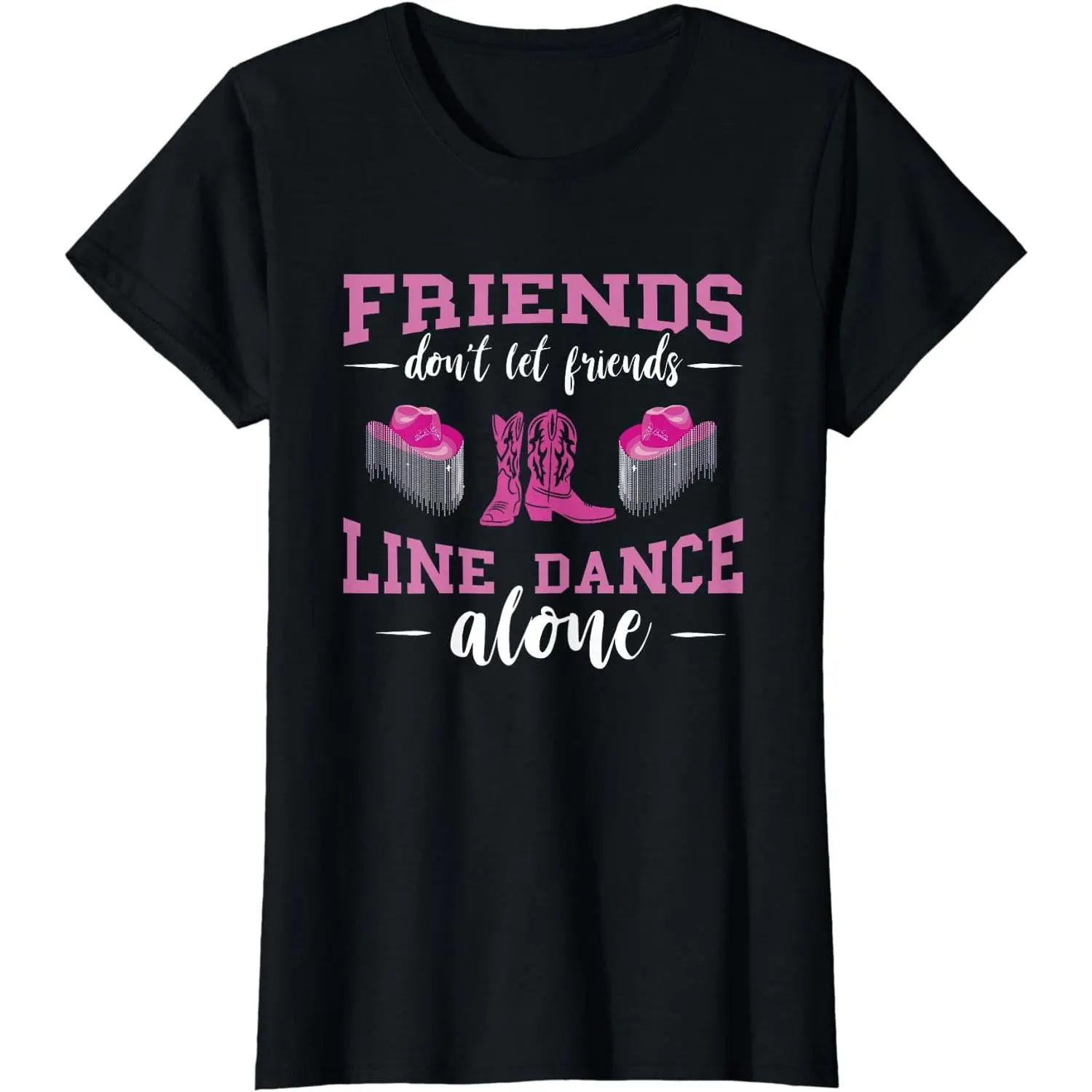 100% Cotton Line Dance Friends Line Dance Boots Hat Line Dancing Group T-Shirt