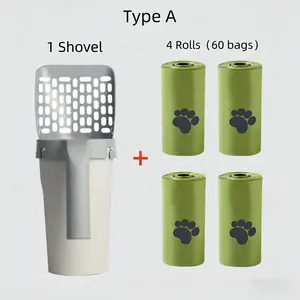 Hassle-Free Cat Litter Scooper with Built-In Bag Storage and 4 Bonus Refills | Effortless Pet Waste Management for Cat Owners #CatCareMustHave #DailyPetSupplies