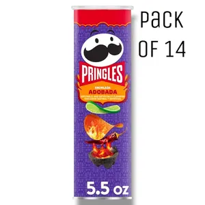 Pringles Potato Crisps, Lunch Snacks, On-the-Go Snack, Enchilada Adobada, 5.5oz Can (14 Cans)