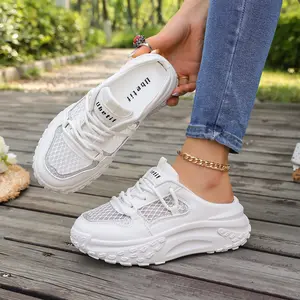 Summer Women's Slippers Sandals Versatile Simple Style Comfortable Flat Shoes Casual Shoes Sports Shoes,Flat, Comfortable, Thick-soled, Breathable Mesh Upper Women Shoes