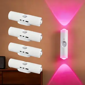 RGB Motion Sensor Wall Light – Rechargeable Gradient Dimmable Magnetic Step Lamp for Bedroom, Entryway, Hallway & Stairs, Easy Charging & Stylish Room Decor