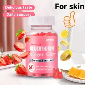 Nature Made Glutathione Collagen Glow Gummies with Vitamin C Zinc & Biotin Hydrolyzed Peptides for Health 60 Strawberry Flavor Gummies 30 Days Supply Natural Fitness Dietary Edible