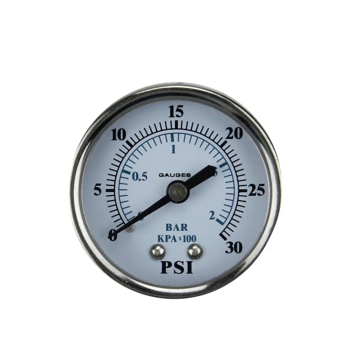 212 MAIN Back-Mount Pressure Gauge with Durable Stainless Steel Case, 2 in. Dial, 0-30 PSI for Pool Pumps & Water Systems, Pump, Metal, Back-Mount Dial, Lasting Durability, Pressure Gauges, Plastic, Stainless Steel Cover, Dial Display