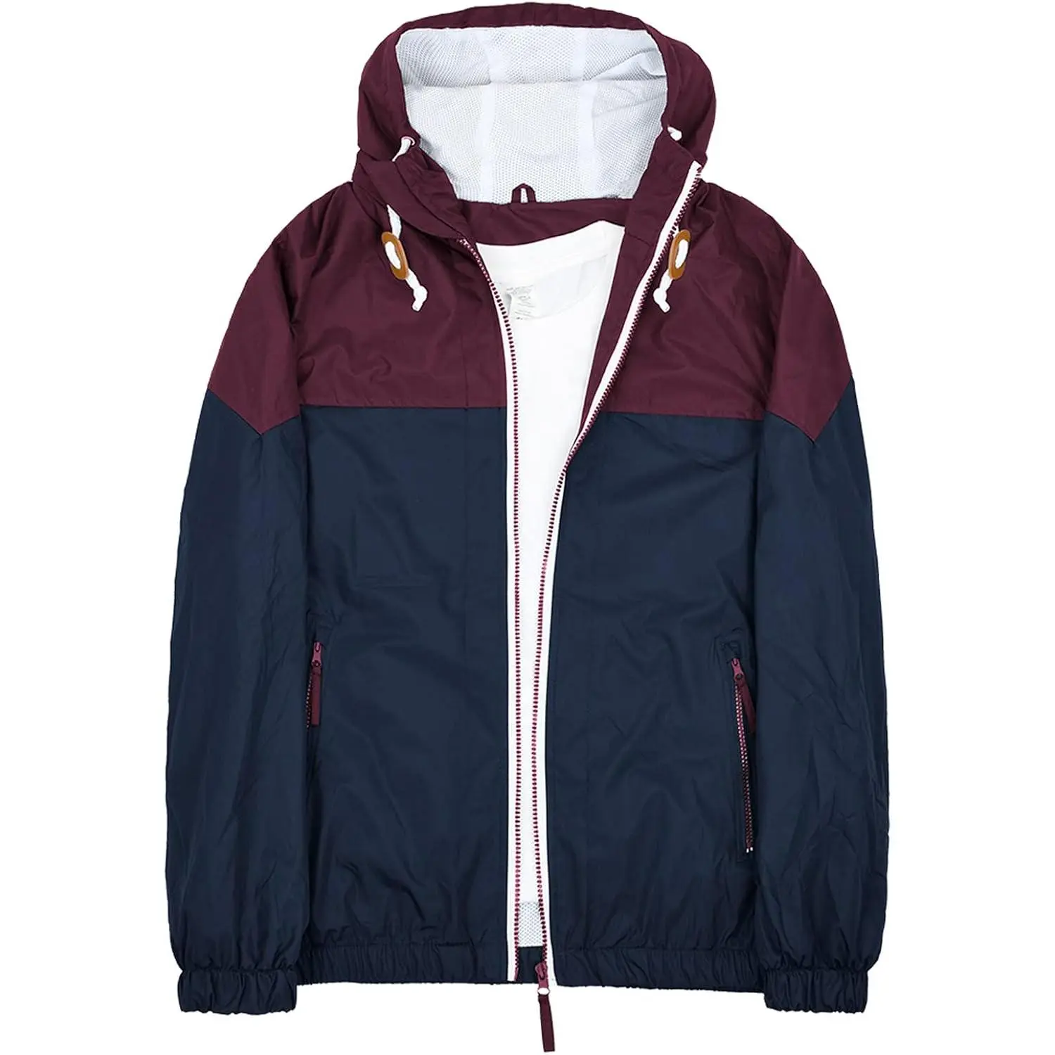MADHERO Menswear Lightweight 90s Retro Windbreaker Jacket - Mens Tops, Coats with Small Fit, Durable Fabric, Casual