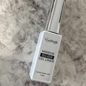 Butterfly YVG Mirror Silver Gel Liner 12ml UV/LED Soak-Off Nail Polish