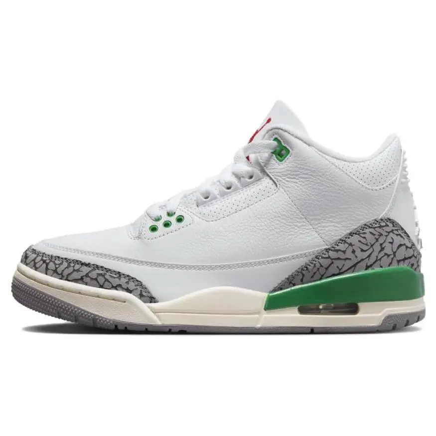 Jordan 3 Retro Lucky Green Mid Top Basketball Shoes Women's CK9246-136