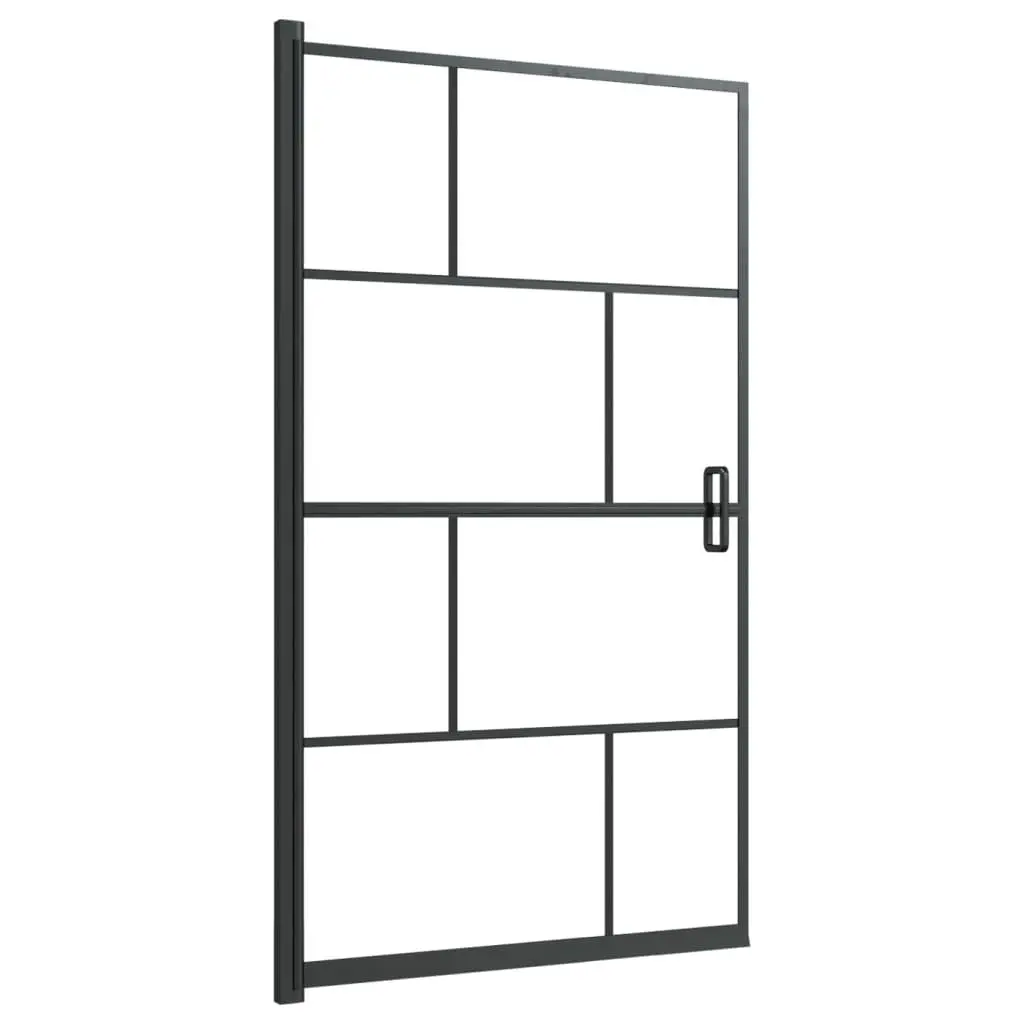 vidaXL Shower Enclosure, Shower Cabin with ABS Handle, Shower Wall Screen for Home Bathroom, Bathtub Attachment, ESG 31.5"x55.1" Black 150749