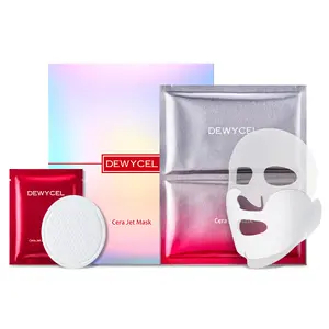 DEWYCEL Cera Jet 3-Step Mask | Ceramide & 7 Hyaluronic Acid  |Tranexamic Acid & Glutathione for Brightening Care | Deep Moisture & High Nourishing for Dry Skin | Korean Skincare | 1.76 oz (50g) × 5ea