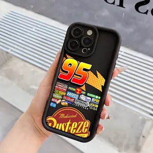 1 piece of Lightning McQueen phone case, shockproof and fashionable iPhone phone case, suitable for iPhone 17 Pro Max, compatible with iPhone 16/15/14/13/12/11/X/8/7 Cover