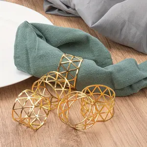 18 Pieces Gold Napkin Rings Set, Holiday Napkin Holders for Dining, Anniversary, Birthday, Romantic Candlelight Dinner, Holiday, Party of Table Setting, Wedding Table Decoration